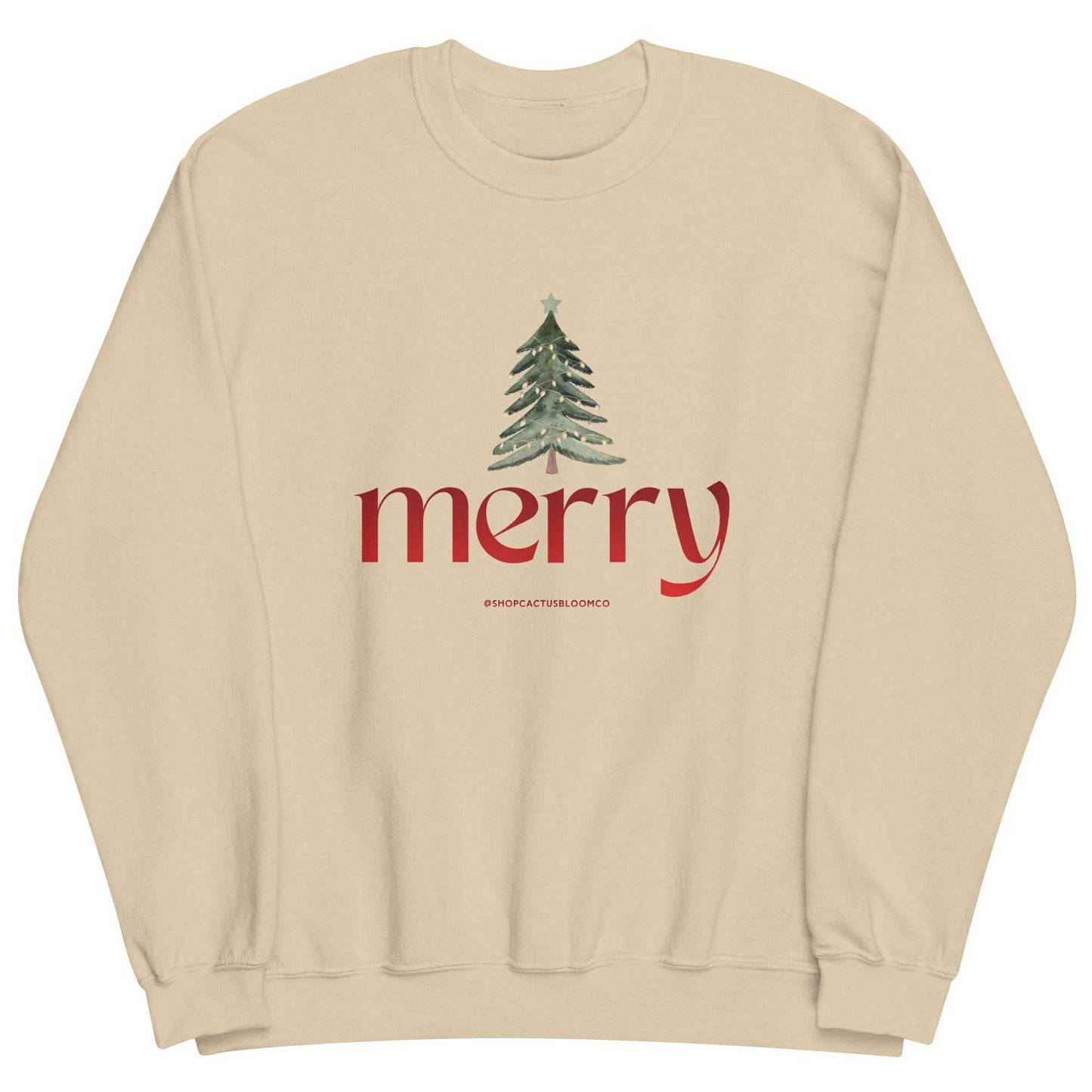 MERRY CHRISTMAS TREE SWEATSHIRT Cactus Bloom Co.