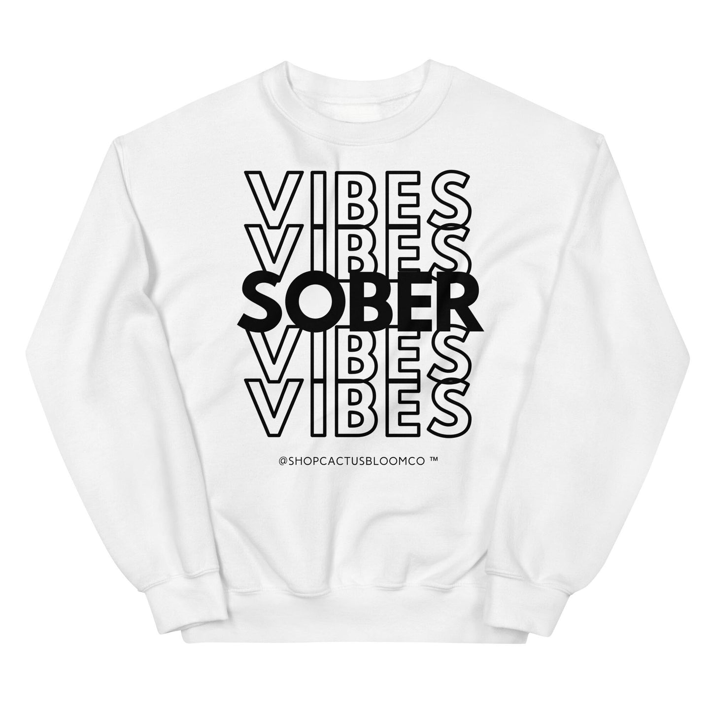 SOBER VIBES SWEATSHIRT - Cactus Bloom Co.