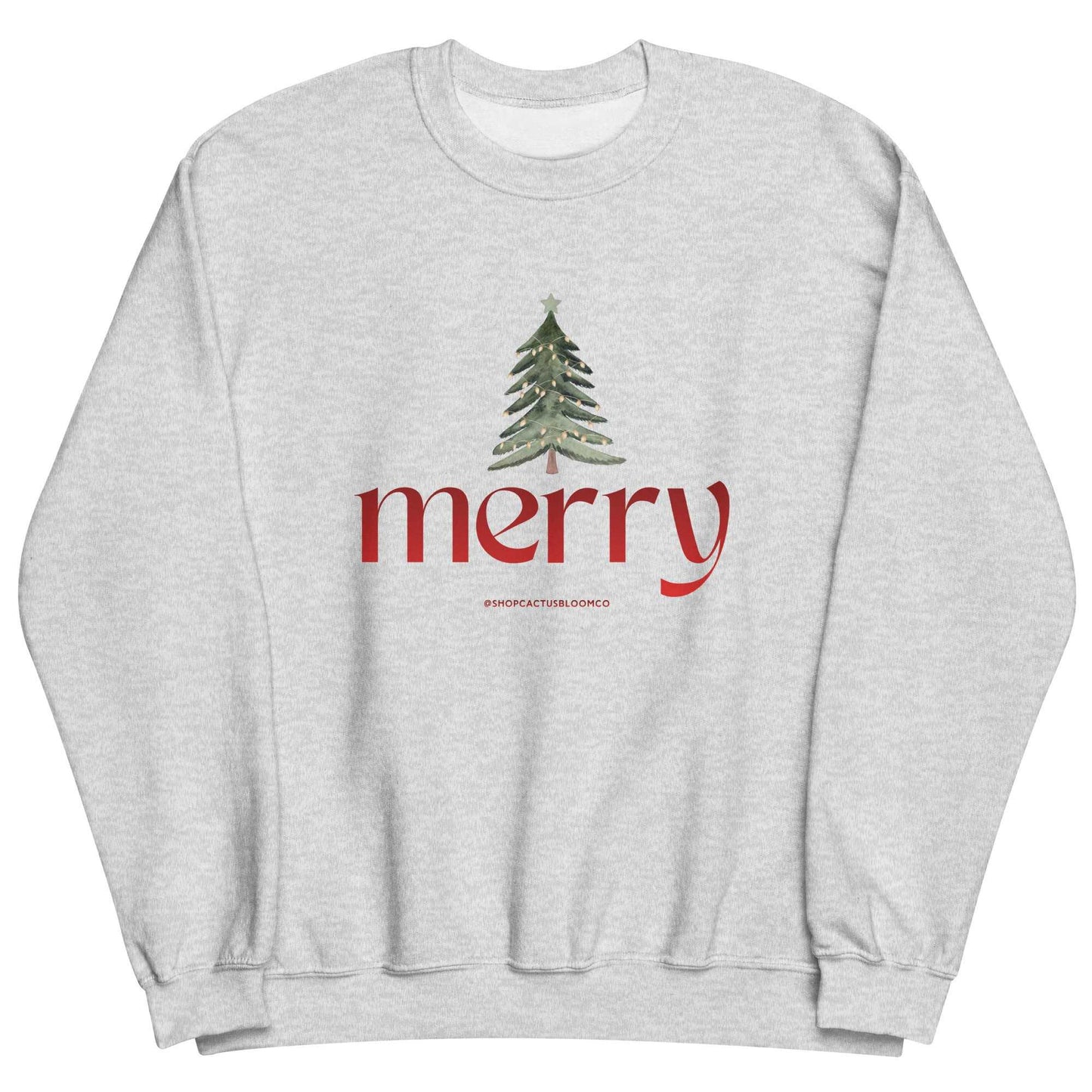 MERRY CHRISTMAS TREE SWEATSHIRT Cactus Bloom Co.