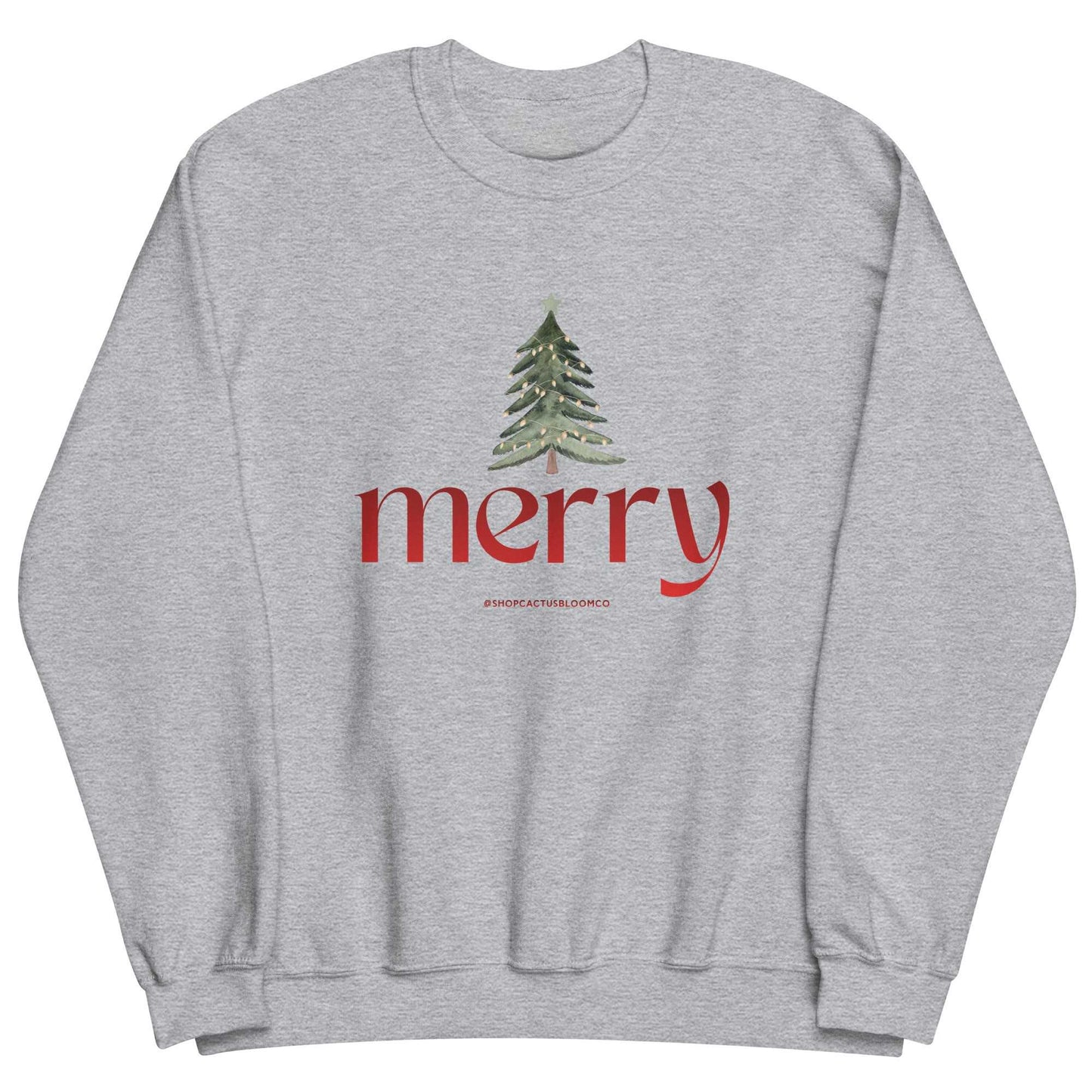 MERRY CHRISTMAS TREE SWEATSHIRT Cactus Bloom Co.