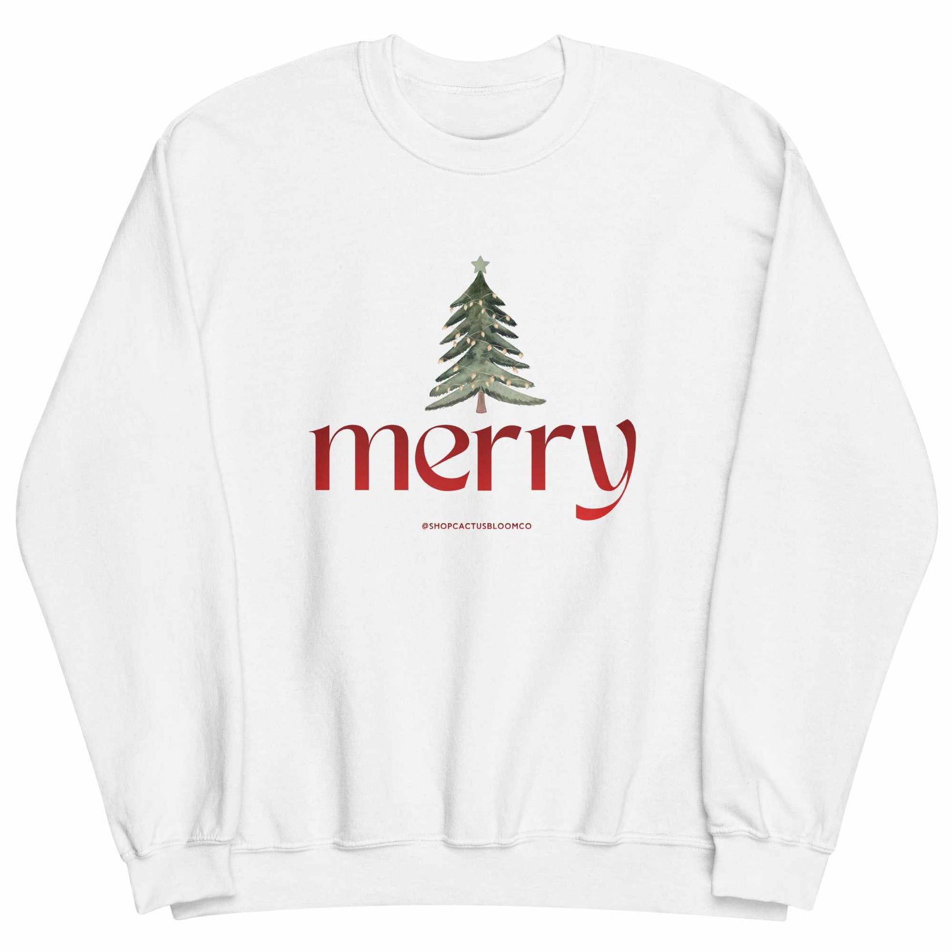 MERRY CHRISTMAS TREE SWEATSHIRT Cactus Bloom Co.
