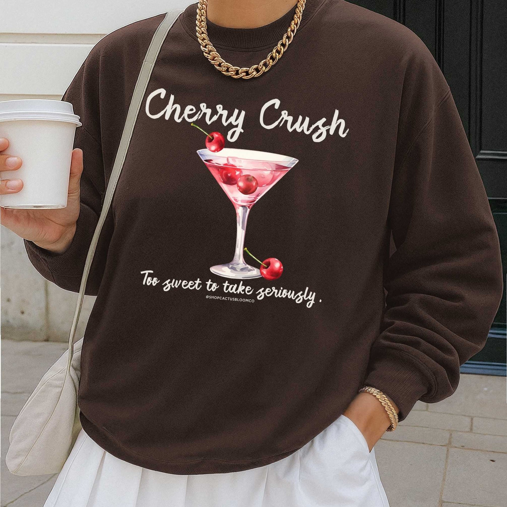 CHERRY MARTINI COCKTAIL SWEATSHIRT Cactus Bloom Co.