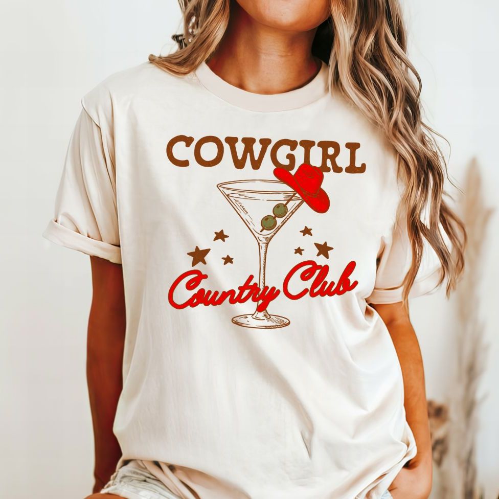 COWGIRL COUNTRY CLUB MARTINI TEE Cactus Bloom Co.