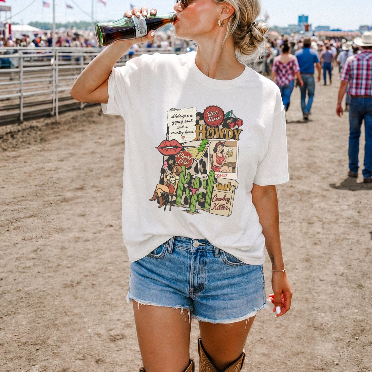 HOWDY COWGIRL TEE Cactus Bloom Co.