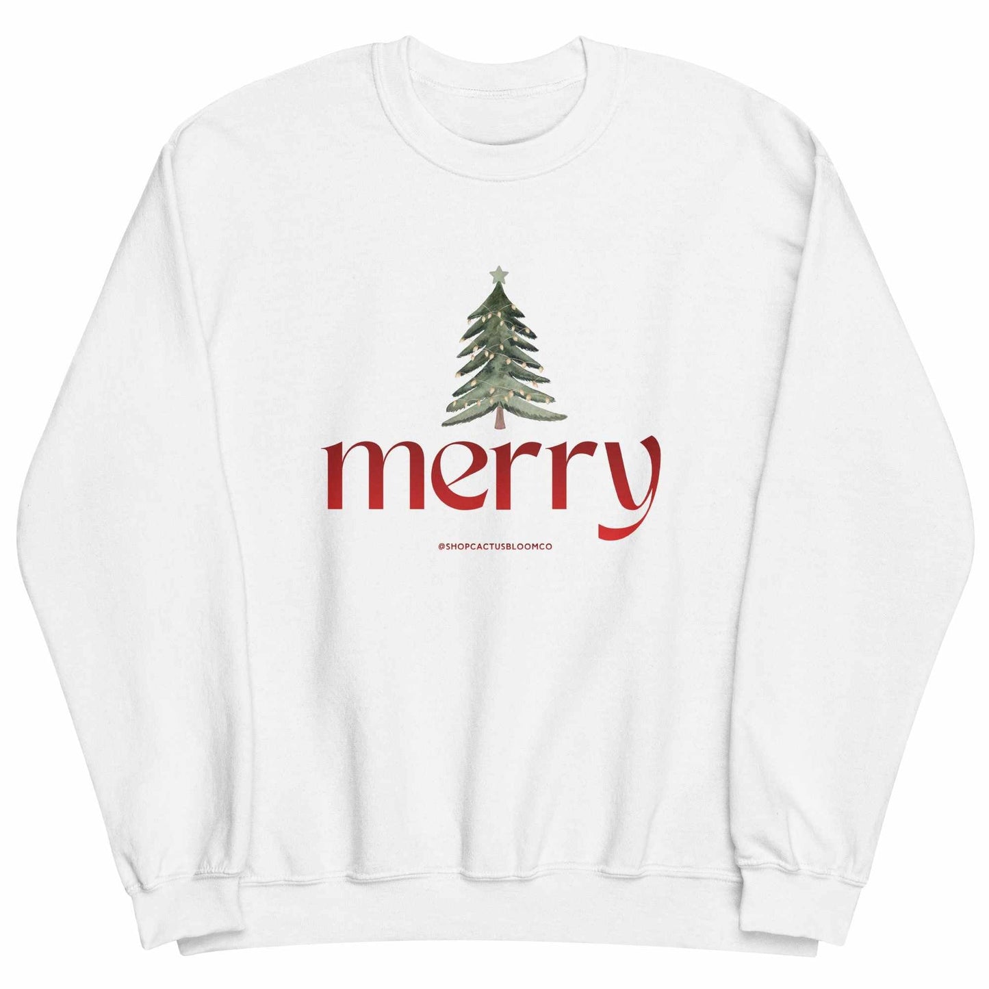 MERRY CHRISTMAS TREE SWEATSHIRT Cactus Bloom Co.