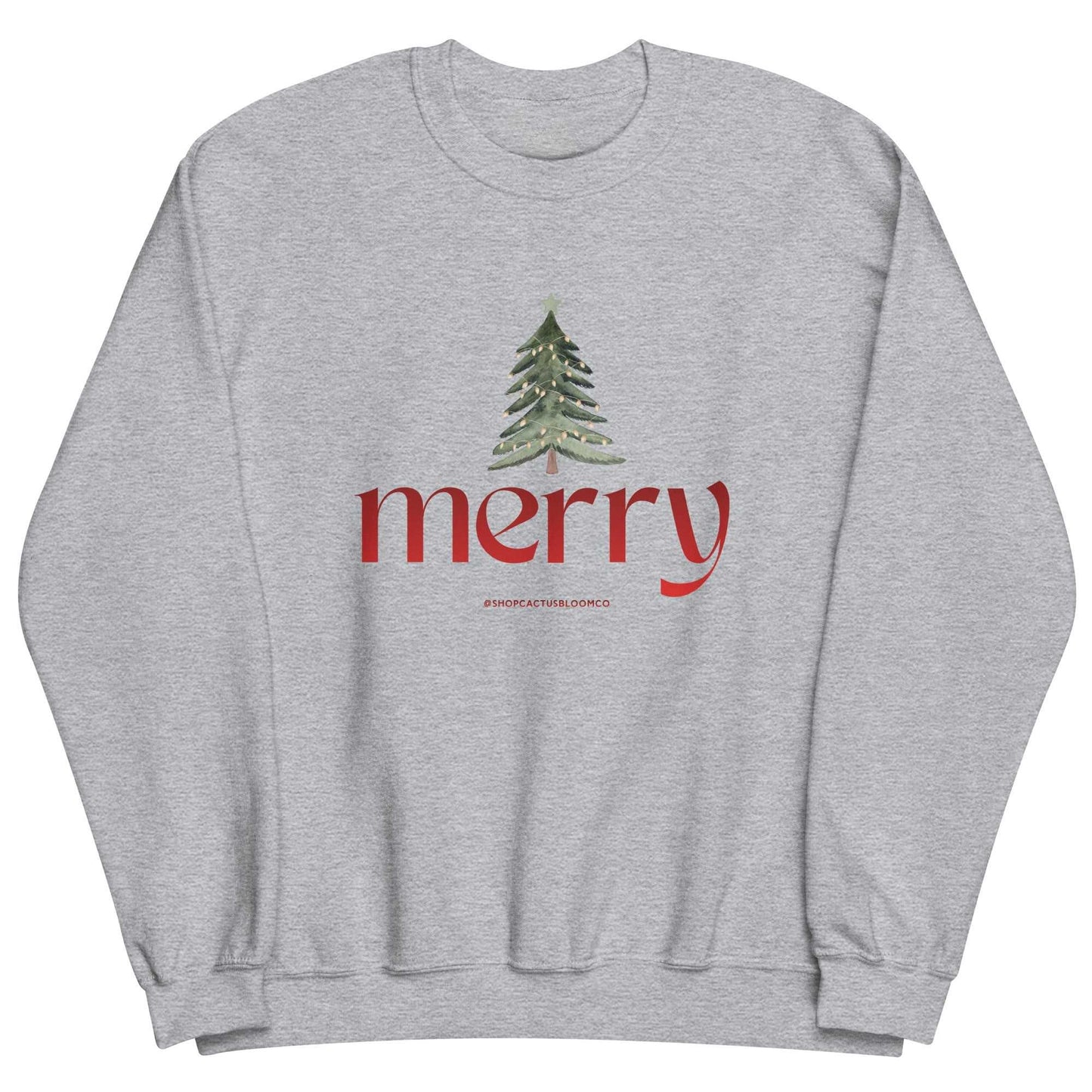 MERRY CHRISTMAS TREE SWEATSHIRT Cactus Bloom Co.