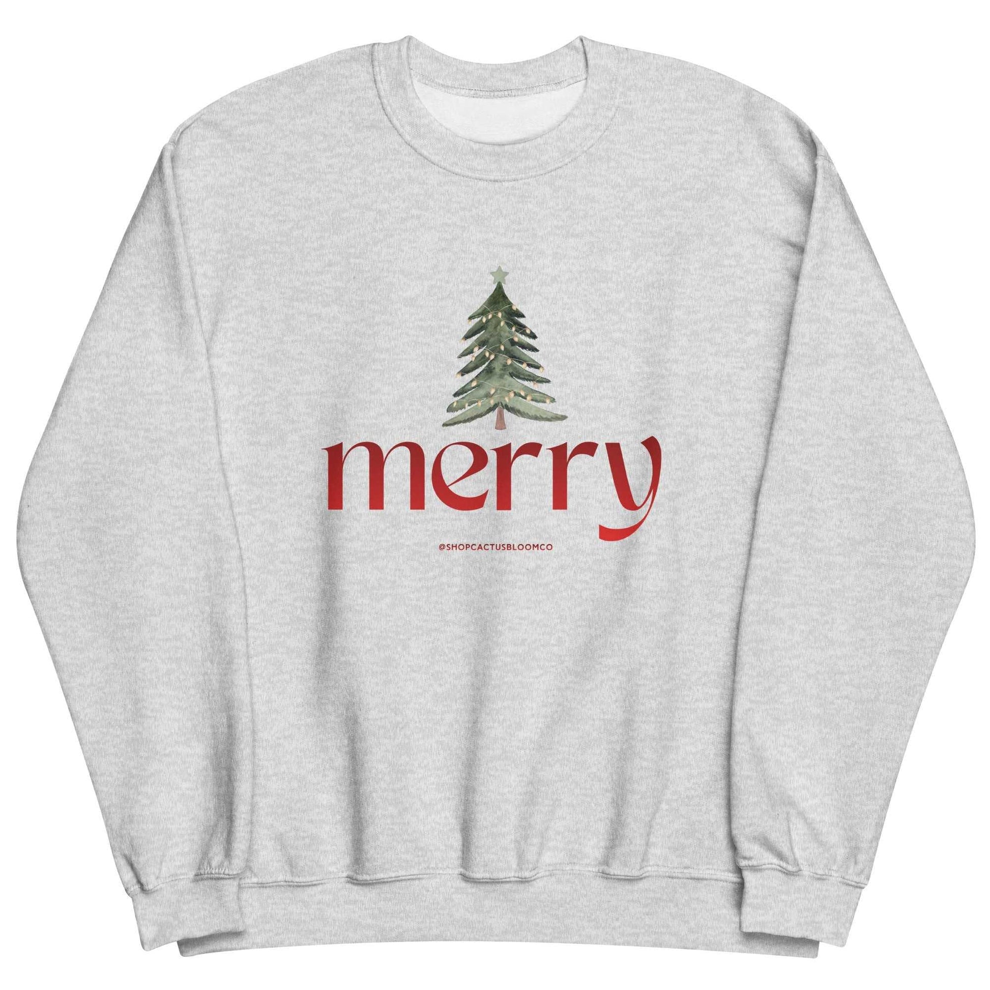 MERRY CHRISTMAS TREE SWEATSHIRT Cactus Bloom Co.