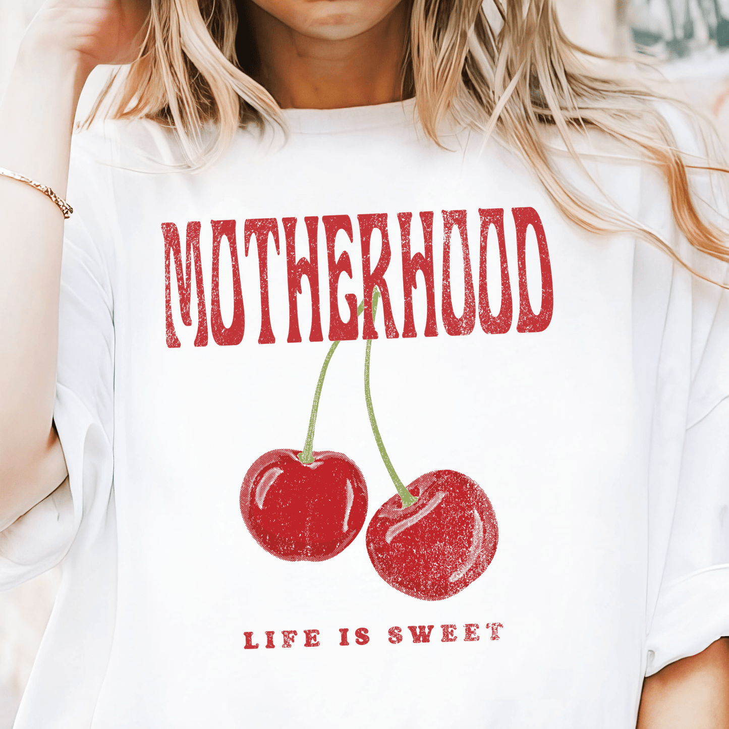 MOTHERHOOD CHERRIES TEE Cactus Bloom Co.