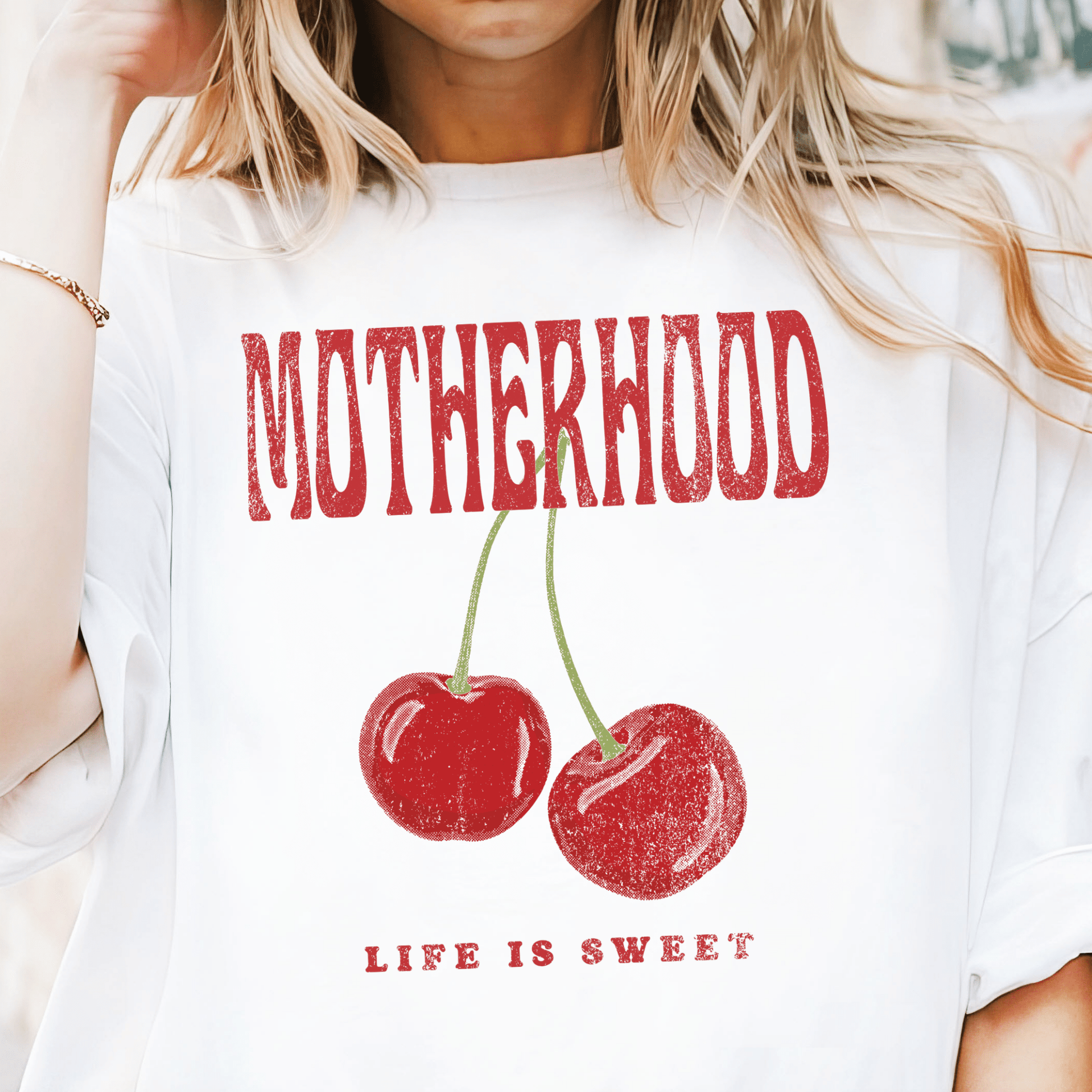 MOTHERHOOD CHERRIES TEE Cactus Bloom Co.
