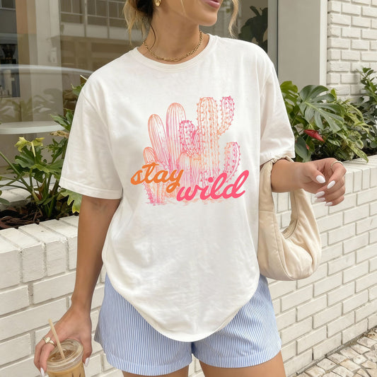 STAY WILD WESTERN TEE Cactus Bloom Co.