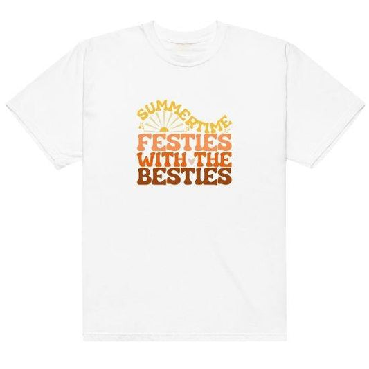 SUMMERTIME FESTIES WITH THE BESTIES RELAXED TEE - Cactus Bloom Co.